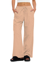 LOMON Striped Gingham Pants Women 2026 Spring Summer Pajamas Wide Leg Pj Lounge Boxer Bottoms Y2k Trousers with Pocket