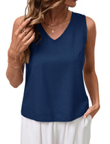 LOMON Womens Linen Crop Tank Top V Neck Tank Tops Sleeveless Cute Spring Summer Tops for Women 2026 Beach Vacation (XS-XL)