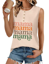 LOMON Tank Top for Women Crew Neck Sleeveless Loose Fit Button Casual Tee Shirts Summer Fashion 2026 Tunic Tops Blouses