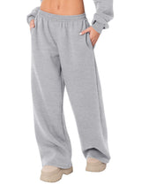 LOMON Wide Leg Sweatpants Women Fleece Sweat Pants Fall Spring Clothes 2026 Teen Girl Baggy Jogger Sweatpant with Pockets