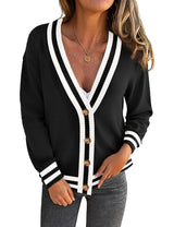 LOMON Women's Button Down Cardigan Sweaters Fall Long Sleeve Open Front Soft Cardigan Casual Loose Knit Coat Outerwear