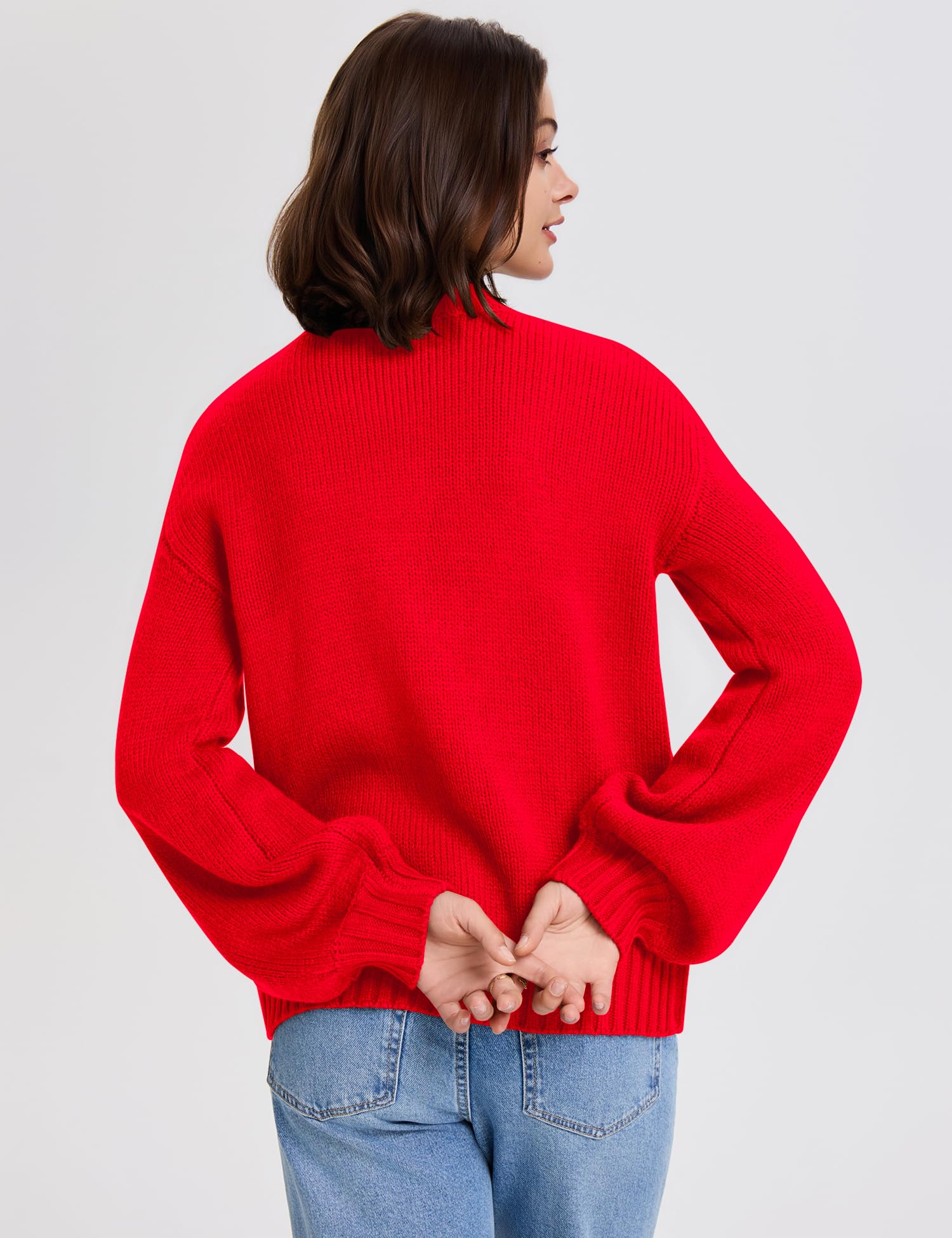 LOMON Cardigan for Women Lantern Long Sleeve Button Down Sweater Oversized Open Front Cardigan Sweaters Coats