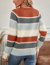 LOMON Sweaters for Women Crew Neck Long Sleeve Pullover Tops