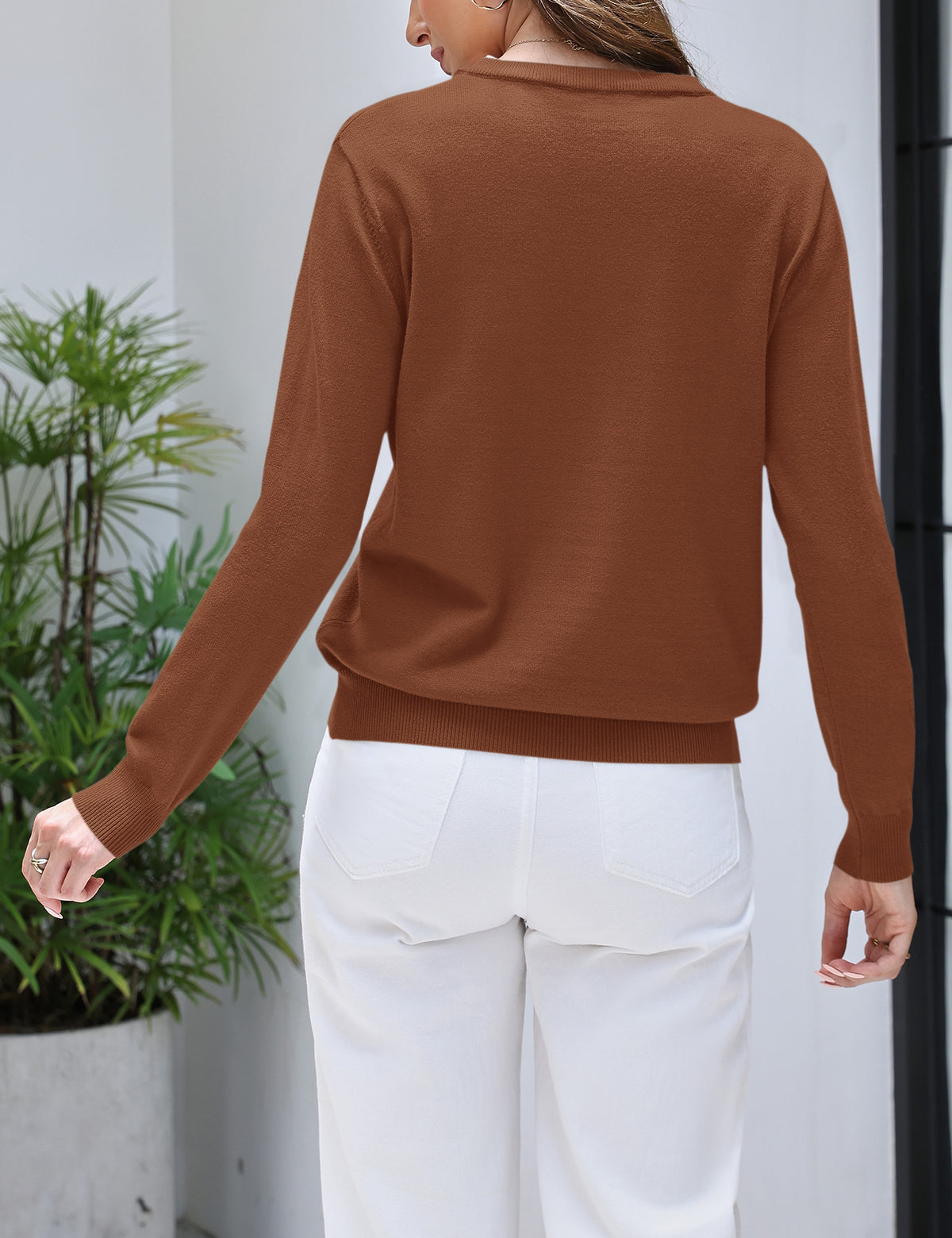 LOMON Women's Sweaters 2026 Fall Long Sleeve Lightweight Pullover Tops