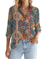 LOMON Button Down Shirt for Women Spring Summer Tops Long Sleeve Business Dressy Casual Blouses Collared Work Outfits Clothes