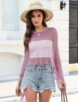 LOMON Womens Sheer Poncho Shrug Bolero Lightweight Knit Crochet Shrug Mesh Cover Up Summer 2026