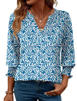 LOMON Women's 2026 Fashion Tops 3/4 Length Sleeve Business Casual Blouses Summer Tees Shirts S-4X