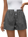 Lomon Womens Boxer Shorts Casual Summer Pajama Lounge Sleep Pj Gingham Plaid Shorts Y2K Beach Bottoms