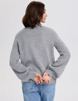 LOMON Cardigan for Women Lantern Long Sleeve Button Down Sweater Oversized Open Front Cardigan Sweaters Coats