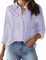 LOMON Button Down Shirt for Women Spring Summer Tops Long Sleeve Business Dressy Casual Blouses Collared Work Outfits Clothes