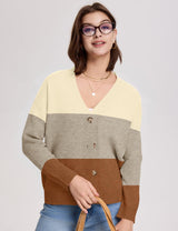 LOMON Women's Button Down Cardigan Sweaters Fall Long Sleeve Open Front Soft Cardigan Casual Loose Knit Coat Outerwear