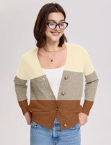 LOMON Women's Button Down Cardigan Sweaters Fall Long Sleeve Open Front Soft Cardigan Casual Loose Knit Coat Outerwear