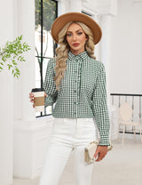 LOMON Button Down Shirts for Women Dressy Casual Long Sleeve Ruffle Blouses Office Tops Work Shirt