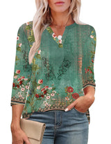 LOMON Womens 3/4 Length Sleeve Tops V Neck Business Casual Blouses Summer Tees Shirts 2026
