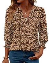 LOMON Women's 2026 Fashion Tops 3/4 Length Sleeve Business Casual Blouses Summer Tees Shirts S-4X