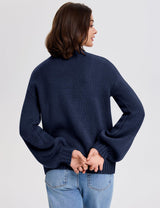 LOMON Cardigan for Women Lantern Long Sleeve Button Down Sweater Oversized Open Front Cardigan Sweaters Coats