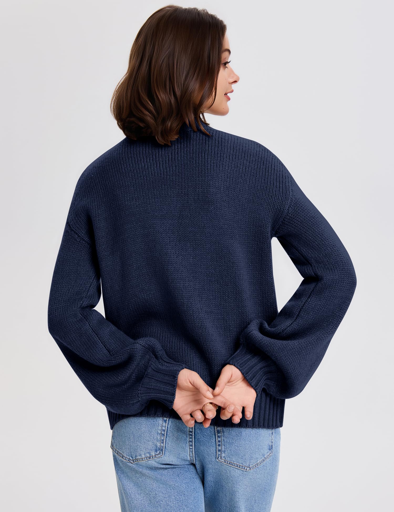 LOMON Cardigan for Women Lantern Long Sleeve Button Down Sweater Oversized Open Front Cardigan Sweaters Coats