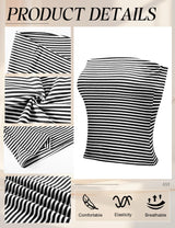 LOMON Summer Tube Tops for Women 2026 Y2k Sexy Going Out Crop Strapless Sleeveless Basic Fitted Bandeau Tank Top
