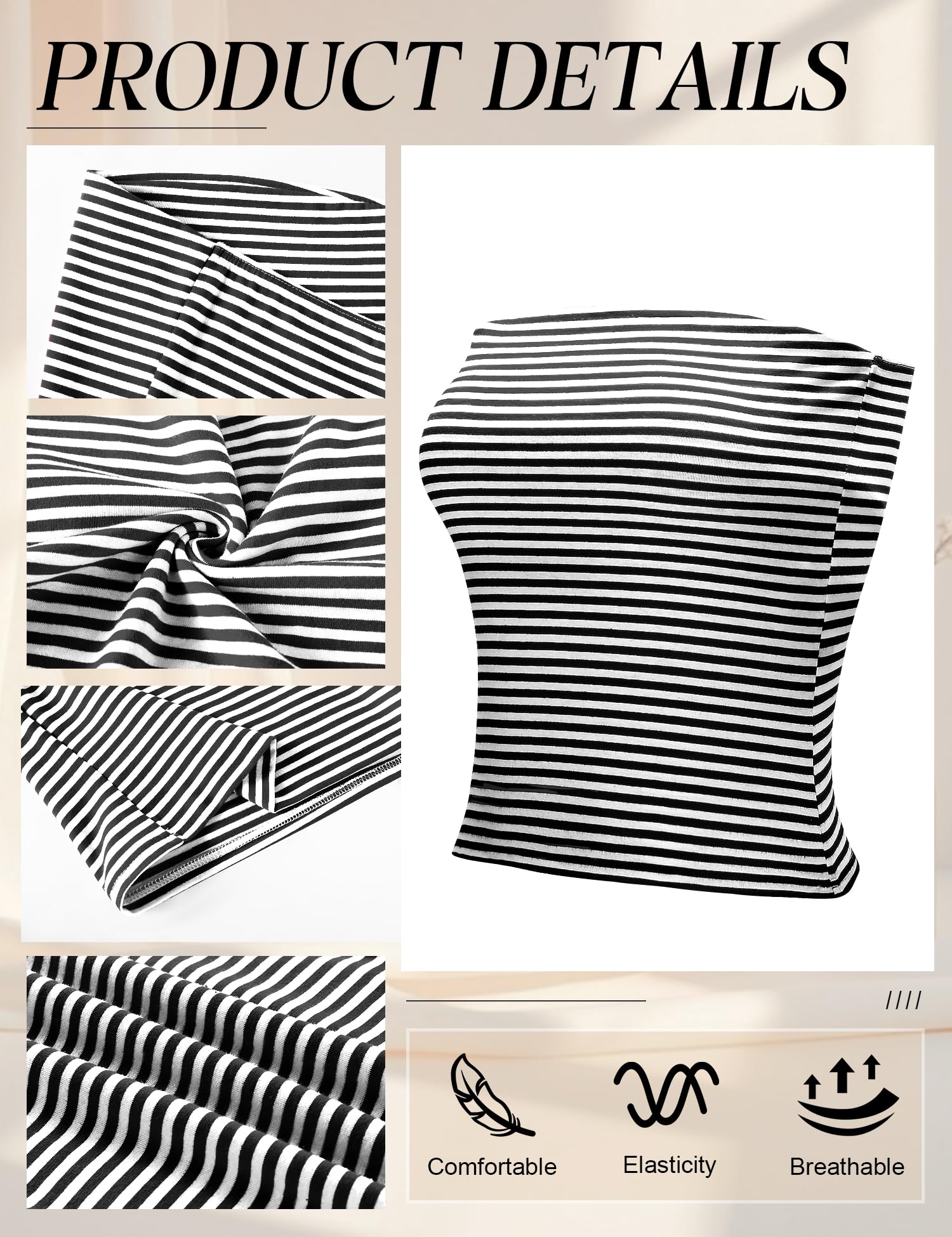 LOMON Summer Tube Tops for Women 2026 Y2k Sexy Going Out Crop Strapless Sleeveless Basic Fitted Bandeau Tank Top