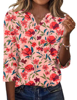 LOMON Womens 3/4 Length Sleeve Tops V Neck Business Casual Blouses Summer Tees Shirts 2026