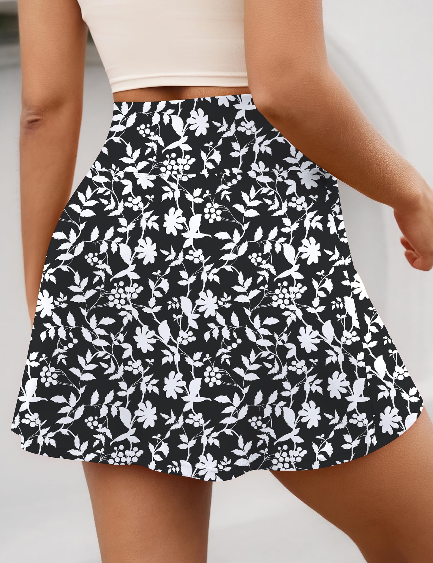 LOMON Womens Skort Mini Tennis Skirt with Pockets Shorts Golf Athletic Skirts High Waisted Stretchy Skorts Casual Workout