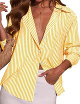 LOMON Button Down Shirt for Women Spring Summer Tops Long Sleeve Business Dressy Casual Blouses Collared Work Outfits Clothes