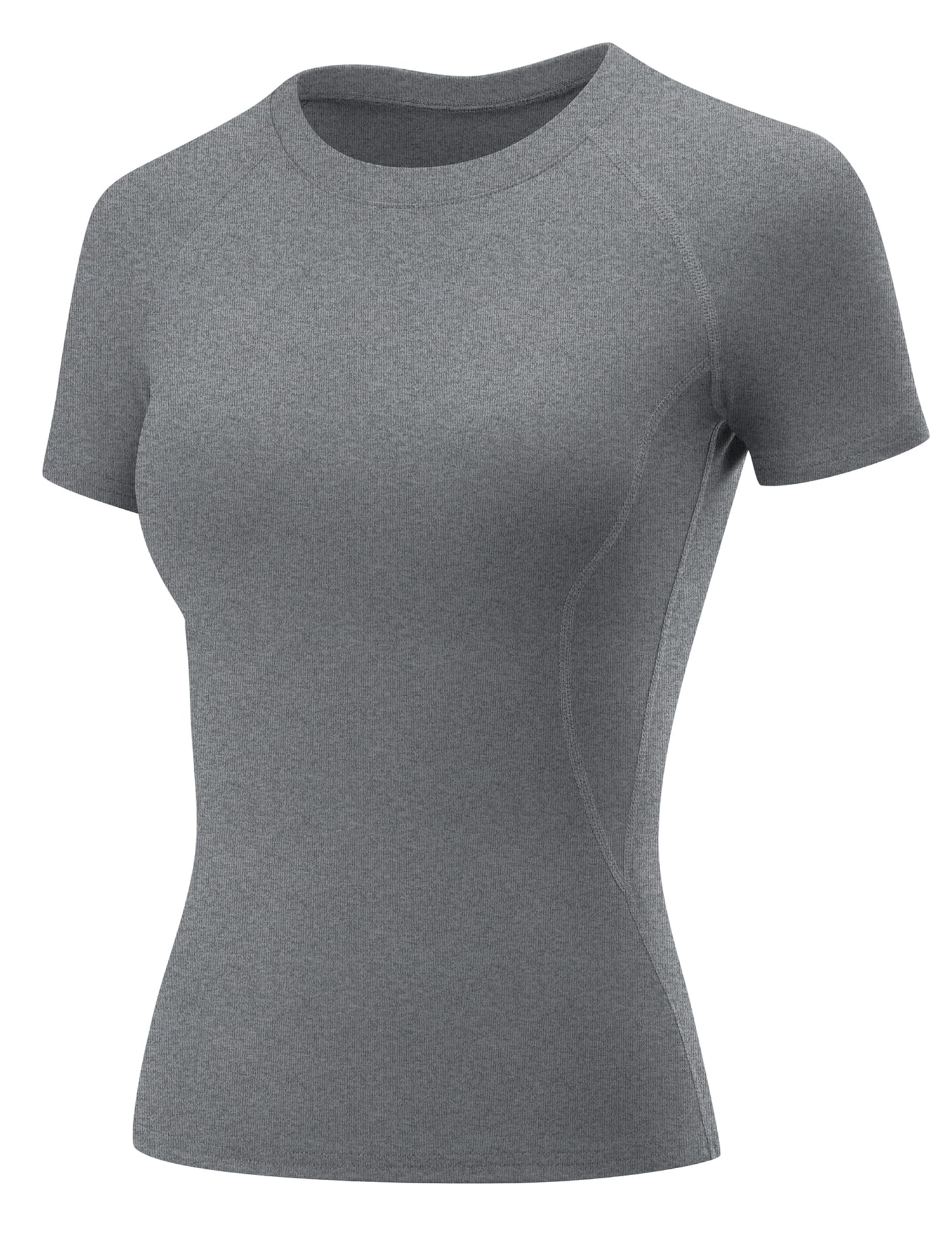 LOMON Womens Workout Tops Short Sleeve Raglan Athletic Shirts Yoga Gym Crewneck Quick Dry Tshirts