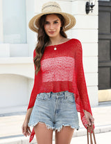 LOMON Womens Sheer Poncho Shrug Bolero Lightweight Knit Crochet Shrug Mesh Cover Up Summer 2026