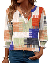 LOMON Women's 2026 Fashion Tops 3/4 Length Sleeve Business Casual Blouses Summer Tees Shirts S-4X