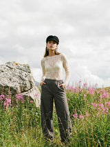 LOMON Wide Leg Barrel Pants for Women 27" Work Dress Casual Golf Loose Fit Crop Ankle Palazzo Slacks with Pockets Spring 2026