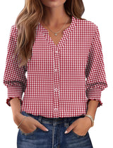 LOMON Button Down Shirts for Women 3/4 Length Sleeve Business Casual Blouses 2026 Summer Tops