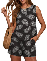 LOMON Women's Trendy 2 Piece Outfits Shorts Sets Summer Crew Neck Sleeveless Tank Top and Bottom Matching with Pockets 2026