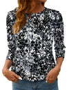 LOMON Women's 3/4 Length Sleeve Tops Crew Neck Dressy Casual Blouses Summer Tees Shirts