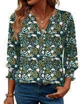 LOMON Women's 2026 Fashion Tops 3/4 Length Sleeve Business Casual Blouses Summer Tees Shirts S-4X