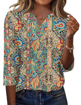 LOMON Womens 3/4 Length Sleeve Tops V Neck Business Casual Blouses Summer Tees Shirts 2026