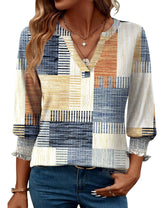 LOMON Women's 2026 Fashion Tops 3/4 Length Sleeve Business Casual Blouses Summer Tees Shirts S-4X