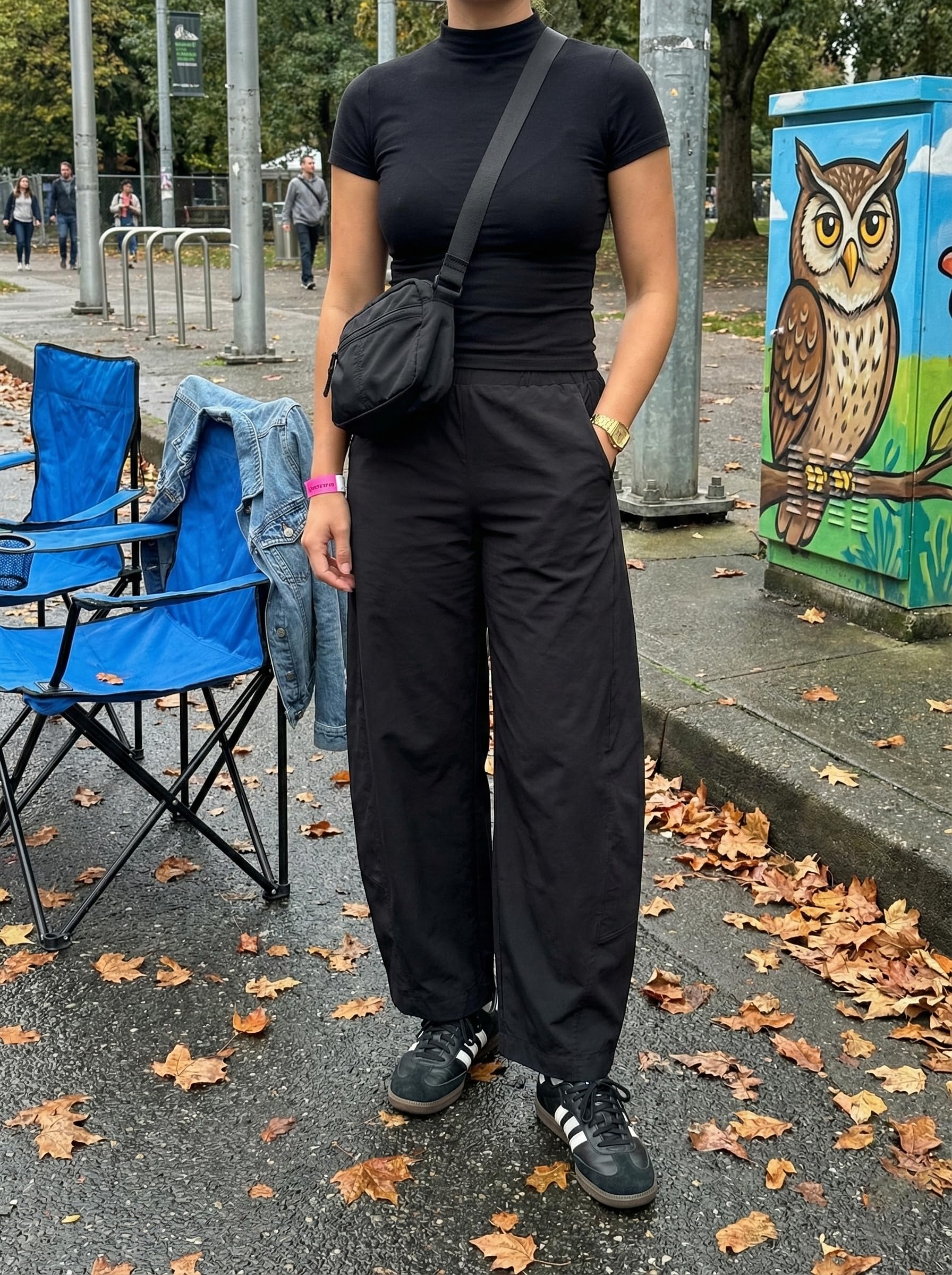 LOMON Wide Leg Barrel Pants for Women 27" Work Dress Casual Golf Loose Fit Crop Ankle Palazzo Slacks with Pockets Spring 2026