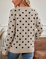 LOMON Sweaters for Women Crew Neck Long Sleeve Pullover Tops