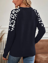 LOMON Sweaters for Women Crew Neck Long Sleeve Pullover Tops