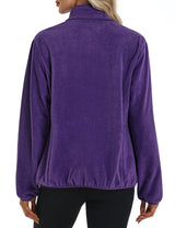 LOMON Fleece Jacket Women with 6 Pockets Lightweight Full Zip Coat