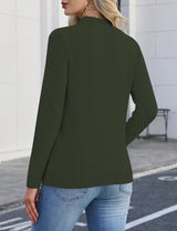 LOMON Women's Mock Neck Sweater Long Sleeve 2026 Fall Winter Knitted Tops