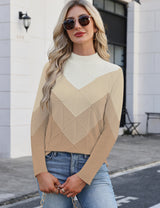 LOMON Women's Mock Neck Sweater Long Sleeve 2026 Fall Winter Knitted Tops