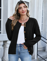 LOMON Womens Cardigan Sweaters 2026 Chunky Fall Winter Button Up Outfits