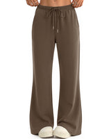 LOMON Womens Fleece Flare Sweatpants, Wide Leg Lounge Pants with Pockets