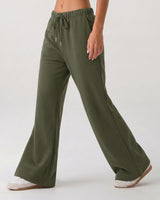 LOMON Womens Fleece Flare Sweatpants, Wide Leg Lounge Pants with Pockets