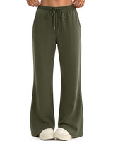 LOMON Womens Fleece Flare Sweatpants, Wide Leg Lounge Pants with Pockets