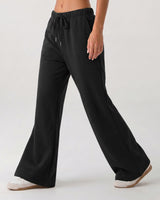 LOMON Womens Fleece Flare Sweatpants, Wide Leg Lounge Pants with Pockets