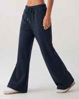 LOMON Womens Fleece Flare Sweatpants, Wide Leg Lounge Pants with Pockets