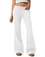 LOMON Womens Fleece Flare Sweatpants, Wide Leg Lounge Pants with Pockets