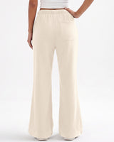 LOMON Womens Fleece Flare Sweatpants, Wide Leg Lounge Pants with Pockets